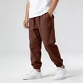 thumbnail image 7 of Fozruso Comfortable And Stylish Boys Casual Trousers For Autumn Linen Blend Long Pants With Elastic Waist Casual Long Pants Sizes 13-14 Years(Red), 7 of 7