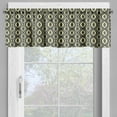 thumbnail image 2 of Ambesonne Geometric Window Valance, Wavy Vertical Tiles, 54" X 18", Charcoal Grey Yellow, 2 of 5