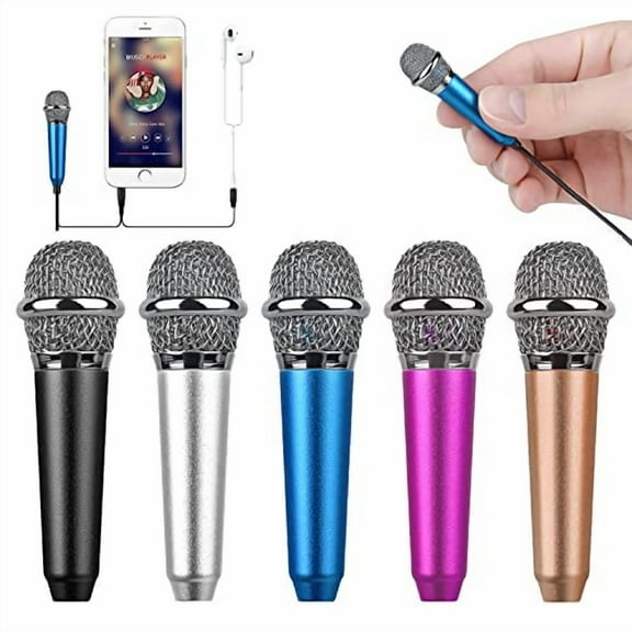 Uniwit Mini Portable Vocal/Instrument Microphone for Mobile Phone Laptop Notebook Apple iPhone Sumsung Android with Holder Clip (Blue)