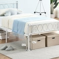 thumbnail image 6 of Garvee Modern Twin-XL Metal Platform Bed Frame with Headboard & Footboard – Heavy-Duty Steel Support, 13.7” Underbed Storage, No Box Spring Needed, Noise-Free Design, Easy Assembly, White, 6 of 7