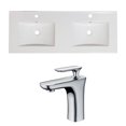 thumbnail image 1 of American Imaginations 59-in. W 1 Hole Ceramic Top Set In White Color AI-27147, 1 of 7