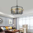 thumbnail image 5 of GMizon 20 inch simple modern chandelier, 4 bedroom chandeliers, living room bedroom black and gold lighting fixtures, 5 of 12