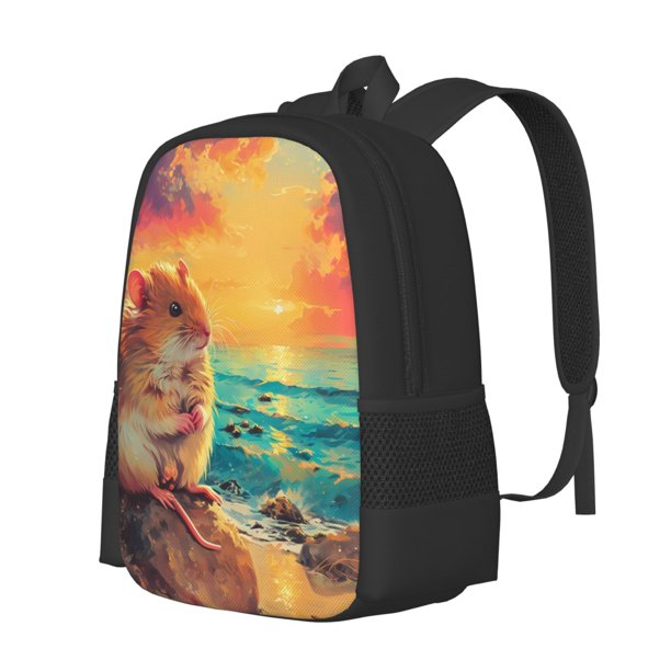 Easygdp Island Beach Guinea Pig Mochila de Gran Capacidad Minimalista Ideal para Escuela, Viajes y Uso Diario
