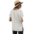 thumbnail image 3 of T-shirts pour Femmes à Manches Courtes, Col Ras du Cou, T-Shirts Unis Basiques, 3 of 4