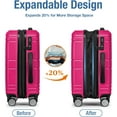 thumbnail image 2 of Carry On Luggage 22x14x9 Airline Approved with TSA Lock Hard Shell Carry On Suitcase Lightweight Suitcases with Wheels Small Luggage for Men Women,Carry-On 20 Inch,Magenta, 2 of 14