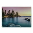thumbnail image 1 of Lake Cutting Board, Trees on the Alley and Stones in the Lake Nature Inspired Tranquil Serene, Decorative Tempered Glass Cutting and Serving Board, Small Size, Pink Blue, by Ambesonne, 1 of 1