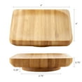 thumbnail image 5 of BambooMN Dual Use Bamboo Coasters / Glass Topper, 4"x4" - Square Dug Out - 10 Piece Set, 5 of 7
