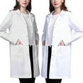 thumbnail image 6 of OOKWE Womens Single Breasted Lab Coat Medical Doctor Blouse Student Scientific Nurse Cosplay Notched Lapel Collar Jacket with Pockets, 6 of 17