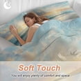 thumbnail image 4 of 3 Piece Ocean Sunrise Coastal Duvet Cover Set Queen Size, Microfiber Comforter/Quilt Cover with Corner Ties and 2 Pillowcases, Summer Beach Abstract Art All Season Soft Bedding with Zipper Closure, 4 of 8