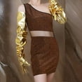 thumbnail image 5 of Evening Party Gloves for Women Stage Shows Long Gloves Nightclub Costume Extended Long Gloves PU Leather Arm Sleeves, 5 of 9