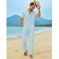 thumbnail image 6 of COOFANDY Mens Linen Outfits Summer Beach 2 Piece Outfits Casual Vacation Clothing Sets, 6 of 7