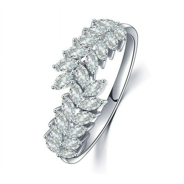 Gold Plated Adjustable Ring Simulated CZ Ring for Young Girls Women