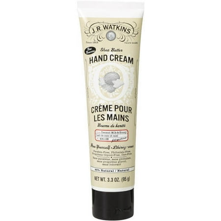 Hand Painted Milk - J.R. Watkins Coconut Milk & Honey Hand Cream, 3.3 Oz Tube