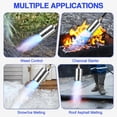 thumbnail image 5 of Propane Torch Weed Burner Kit, Blow Torch High Output with Self Igniter and Turbo Trigger,Heavy Duty Flamethrower with 12.5FT Hose for Weeding,Roofing,Melting Snow,Road Paint Removing, 5 of 6