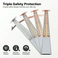 thumbnail image 4 of LAUSAINT HOME 87'' Tall Pyramid Patio Heater with Wheels, Glass Tube Flame Heating 48000 BTU & Dust Cover, 4 of 10