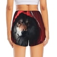 thumbnail image 4 of Running Shorts for Women, Mysterious Hooded Wolf Workout Athletic Shorts with Pockets, Lounge Yoga Shorts Women, 4 of 7