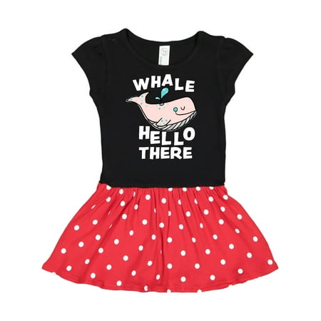 

Inktastic Cute Whale Hello There Gift Toddler Girl Dress