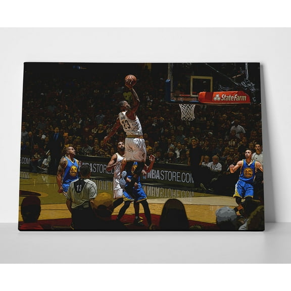 Lebron James Cavs Dunk Poster or Wrapped Canvas