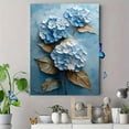 thumbnail image 4 of Qisvanset 12x16 Inch White Hydrangea Canvas Wall Art, Soft Blue Floral Painting Modern Rustic Home Decor, 4 of 8