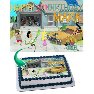 Sanjay and Craig - Edible Cake Topper - 11.7 x 17.5 Inches 1/2 Sheet rectangular