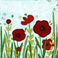 thumbnail image 2 of Vess, June Erica 26x26 White Modern Wood Framed Museum Art Print Titled - Precious Poppies II, 2 of 4