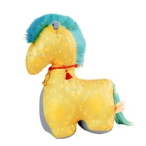 2026 Yellow 11.8" Horse Stuffed Animal, New Year Plush-Mascot Statue, Plush Tabletop Ornaments for Chinese New Year Spring Festival Gift Blessing Souvenir Home Office Tabletop Decors