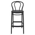 thumbnail image 4 of Compamia Victor Tabouret de Bar Contemporain en Résine pour Intérieur et Extérieur - Ensemble de 1, Noir, 4 of 7