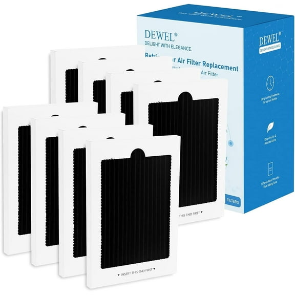Refrigerator Air Filter Replacement (8 packs) - Activated Carbon, Fits Frigidaire PAULTRA, Electrolux EAFCBF, 242047801/242061001