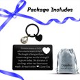 thumbnail image 2 of Engraved Wallet Insert Card Long Distance Couple Valentine's Day Gifts Distance Means So Little Keychain Deployment Gift for Him Her Going Away Gift Military Gift Boyfriend Anniversary Wedding Gift, 2 of 4