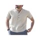 thumbnail image 1 of Txlixc Camisa con cuello levantado y botones para hombre, manga corta, color sólido, uso diario, ropa de calle informal, tops para hombre Txlixc Casual, 1 of 2
