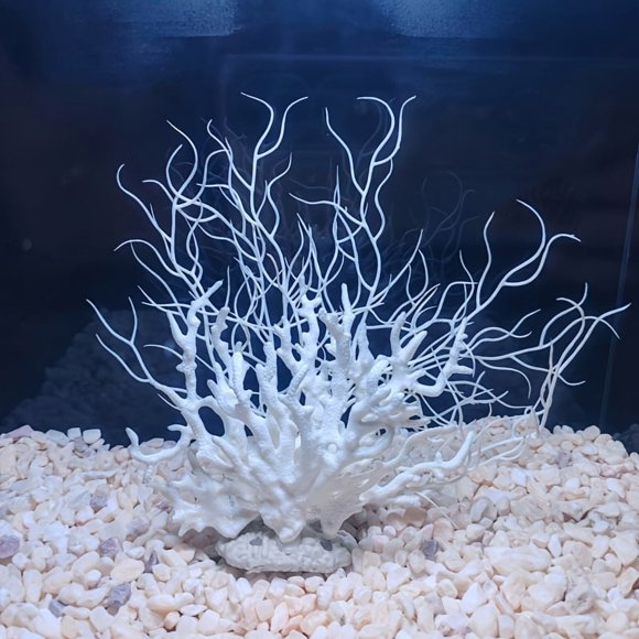 CNKOO 1pc Artificial Coral Grass Plastic Aquarium Decor Colorful Marine Landscape Plant Fish Tank Fishbowl Ornament Reptile Habitat Decor Durable PC Material