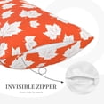 thumbnail image 3 of Rateoe Bright Autumn Leaves Charm Pattern Pillow Covers with Invisible Zipper(Pillows are not Included) Standard Pillowcases-16"x24", 3 of 6