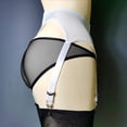 thumbnail image 3 of Zhuge Cinturón de Liguero Mujer, Cintura Alta en Malla Vintage con Tirantes Ajustables y Clip Metal, Sin calcetines y bragas,El estilo C,Talla 2XL Blanco, 3 of 4