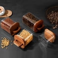 thumbnail image 7 of 3-Pack 40oz Square Glass Jars with Wooden Lids - Airtight Food-Grade Storage Containers for Coffee Beans, Nuts, Snacks & Salads, 7 of 7