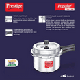 thumbnail image 3 of Prestige Popular Plus Svachh Virgin Aluminium Pressure Cooker (3L, Silver), 3 of 5