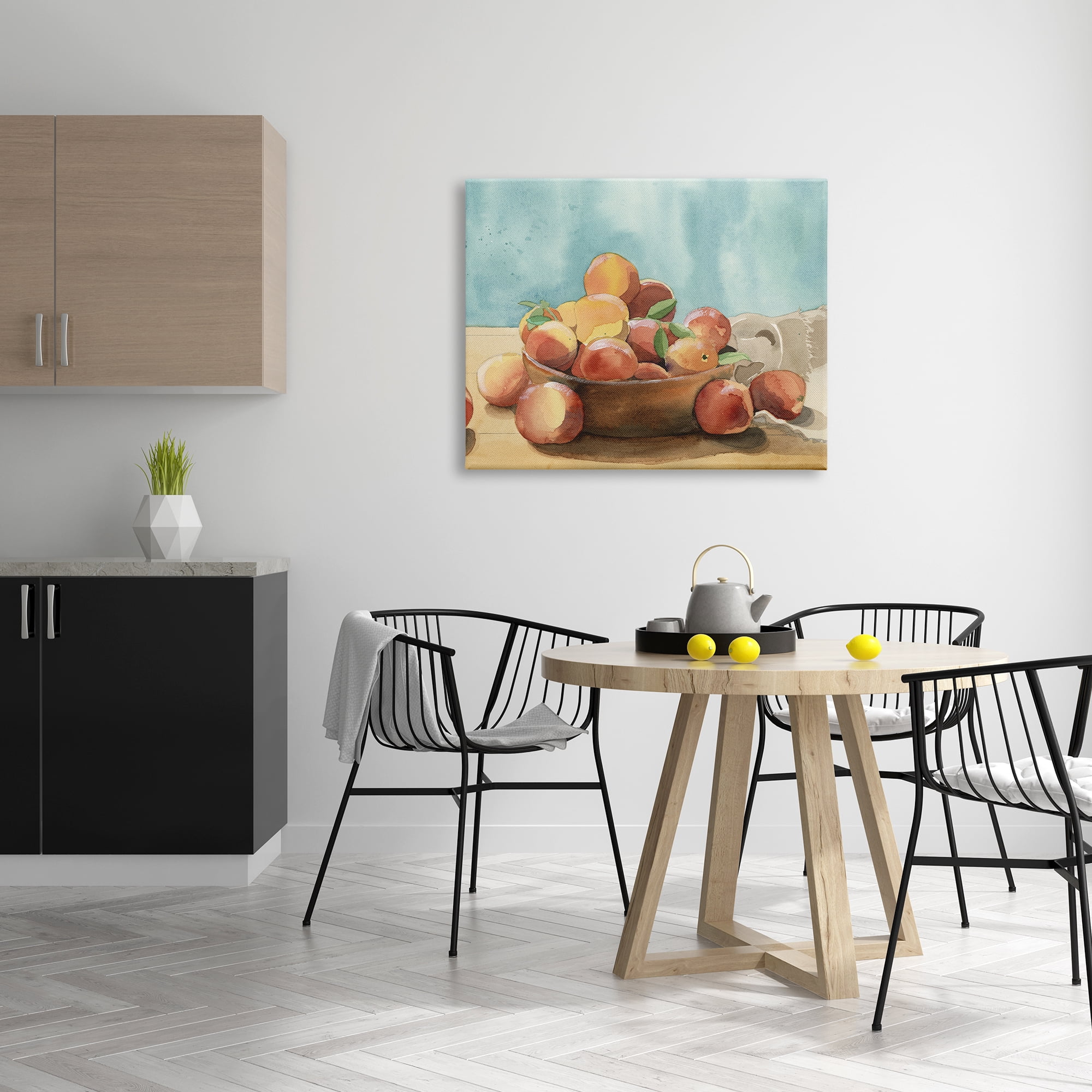 Stupell Industries Kitchen Peaches Still Life Food & Beverage Painting Gallery Wrapped Canvas Art Print Wall Art, 40 x 30