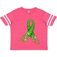 thumbnail image 3 of Inktastic Mental Health Awareness Ribbon with Green Hearts Boys or Girls Toddler T-Shirt, 3 of 5