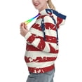 thumbnail image 2 of Kdxio Vintage American Flag Print Womens Oversized Hoodies Sweatshirts Hooded Pullover Tops Sweaters Casual-Small, 2 of 7