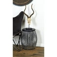 thumbnail image 3 of DecMode 16" x 19" Black Metal Open Frame Accent Table with Crystal Embellishments, 1-Piece, 3 of 12