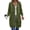 Army Green women plus size shacket a1, variant on Aaihamo Women's Plus Size Fall Winter Hooded Zip Up Shacket Casual Loose Outwear Solid Basic Coat, Red 5XL
