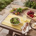 thumbnail image 3 of Sm:)e Wheat Ear Yellow Farmhouse Woven Placemats Set of 4,12x18 Inch, Seasonal Holiday Rustic Kitchen Dining Table Decoration for Home Party Decor, 3 of 6