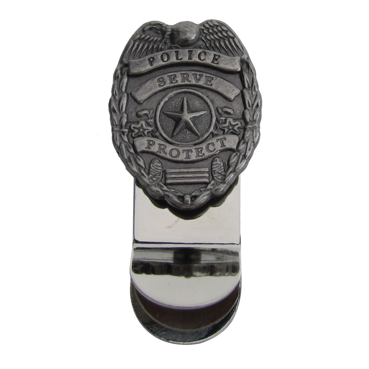 Custom Officer Metal Police Badge with Genuine Leather Wallet