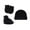 Black, variant on Lilgiuy 1 Set Baby Hat Solid Color Anti-Grabbing Cotton Gloves Hat Foot Cover Three-piece For Newborn Clearance Sales Fall Clothes for 2022 Spring Winter