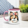 thumbnail image 4 of Happy Mother's Day Shetland Sheepdog with Flower Crown and Greeting Card 11oz Accent Two-tone Mug Sheltie Dog Lover Gifts Coffee Tea Cup - 13004, 4 of 5