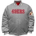 thumbnail image 3 of Men's Mitchell & Ness Scarlet/Silver San Francisco 49ers Big & Tall Throwback Reversible Full-Zip Jacket, 3 of 5