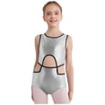 thumbnail image 3 of Moggemol Kids Girls Shiny Metallic Gymnastics Leotard Set For Figure Skating Dance Workout Silver 6, 3 of 7