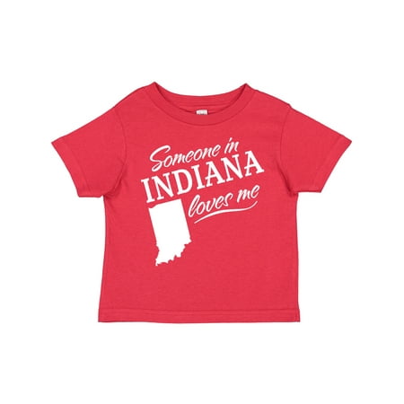 

Inktastic Someone in Indiana Loves Me Gift Toddler Boy or Toddler Girl T-Shirt