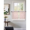 thumbnail image 3 of Pink Spring Floral Tier Curtains 24 Inch Length,Sheer Curtains for Bedroom Living Room Daisy Flowers Elegant Farmhouse Art Short Kitchen Curtains Drapes for Small Half Window 27.5"x24" 2 Panels, 3 of 7