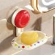 thumbnail image 5 of Caja de jabón montada en la pared con ventosa | Estante de baño de plástico no perforado | Bandeja de drenaje para cocina, lavandería y hogar | Diseño de lunares que ahorra espacio | Sostiene todo, 5 of 7