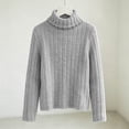 thumbnail image 6 of BLVB Girls Turtleneck Sweaters Long Sleeve Jumper Tops Teen Kids Casual Soft Pullover Fall Winter Outfits(Gray,11-12 Years), 6 of 6
